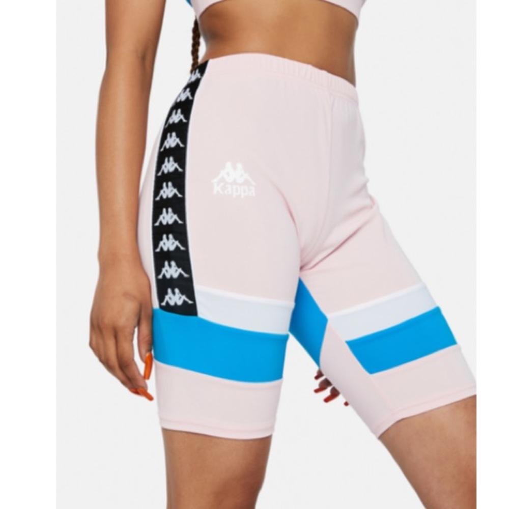 $80 NWT KAPPA biker shorts pink sz Large